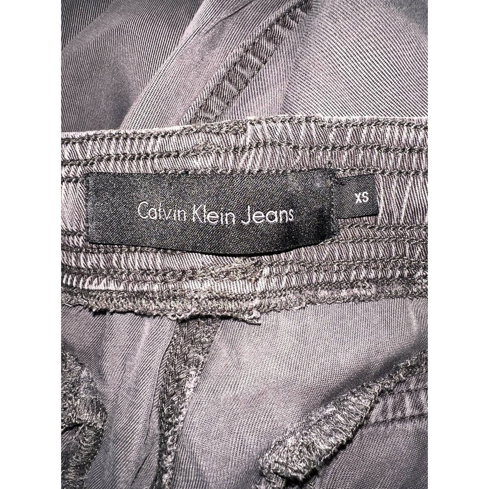 Calvin Klein Jeans Womens XS Joggers Washed Black Elastic Waist Drawstring Pants - Picture 7 of 7